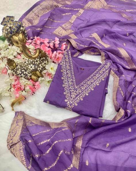 Women’s Embroidered Anarkali Kurta Set with Dupatta & Pants - Stylish Ethnic Wear