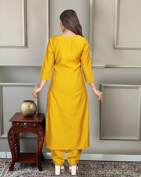 Elegant Yellow Ethnic Kurta Set